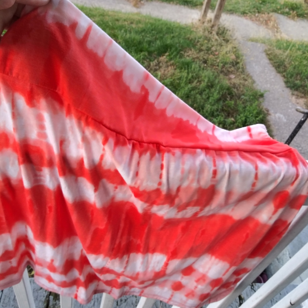 Orange and White Skirt